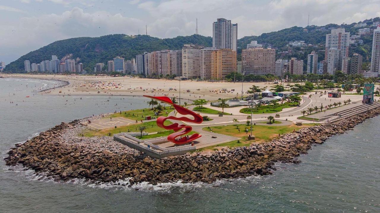 桑托斯Kitnet Aconchegante Beira Mar.公寓 外观 照片
